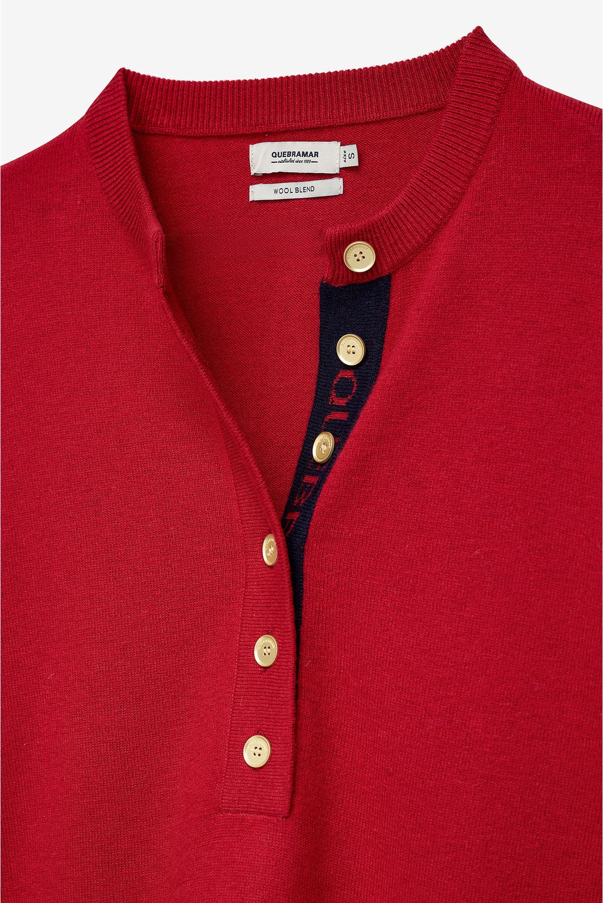 CAMISOLA DE LÃ COM BOTÕES DOURADOS