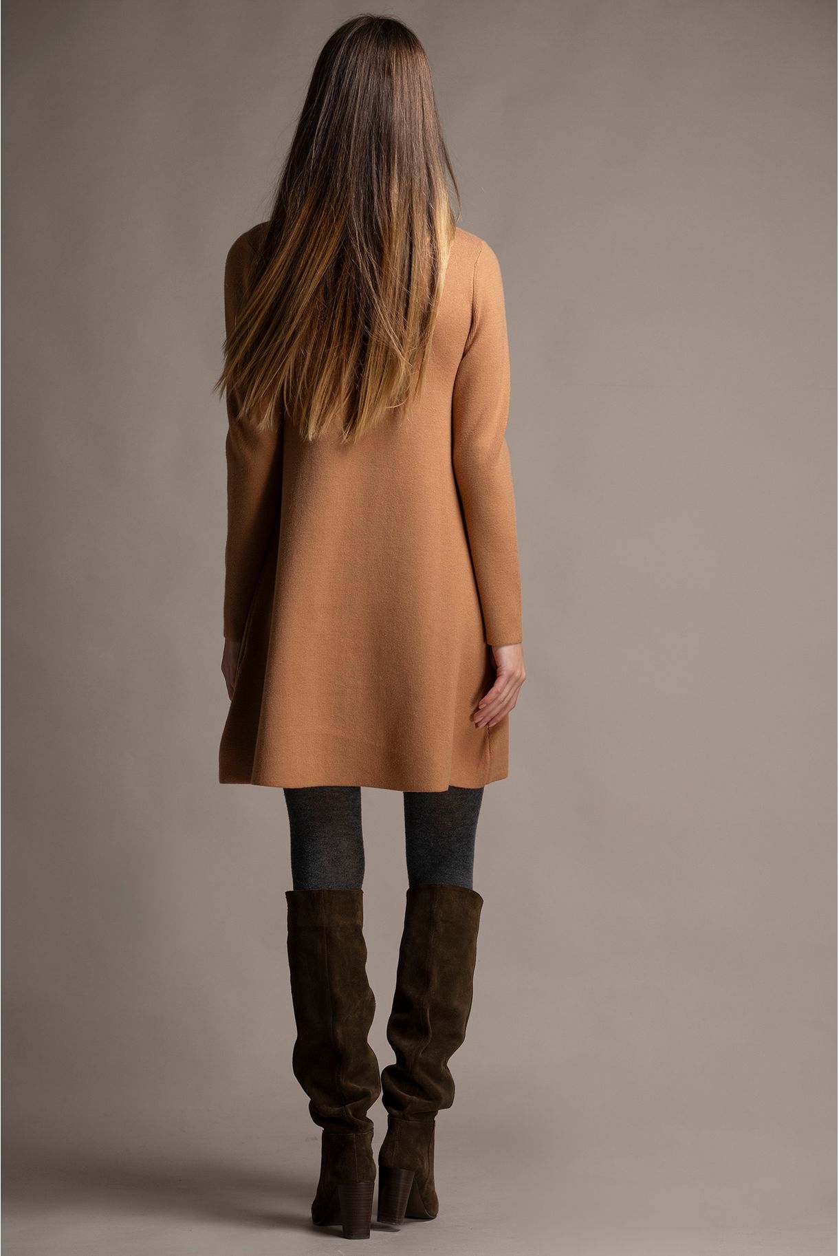 KNITTED DRESS WITH POLO COLLAR