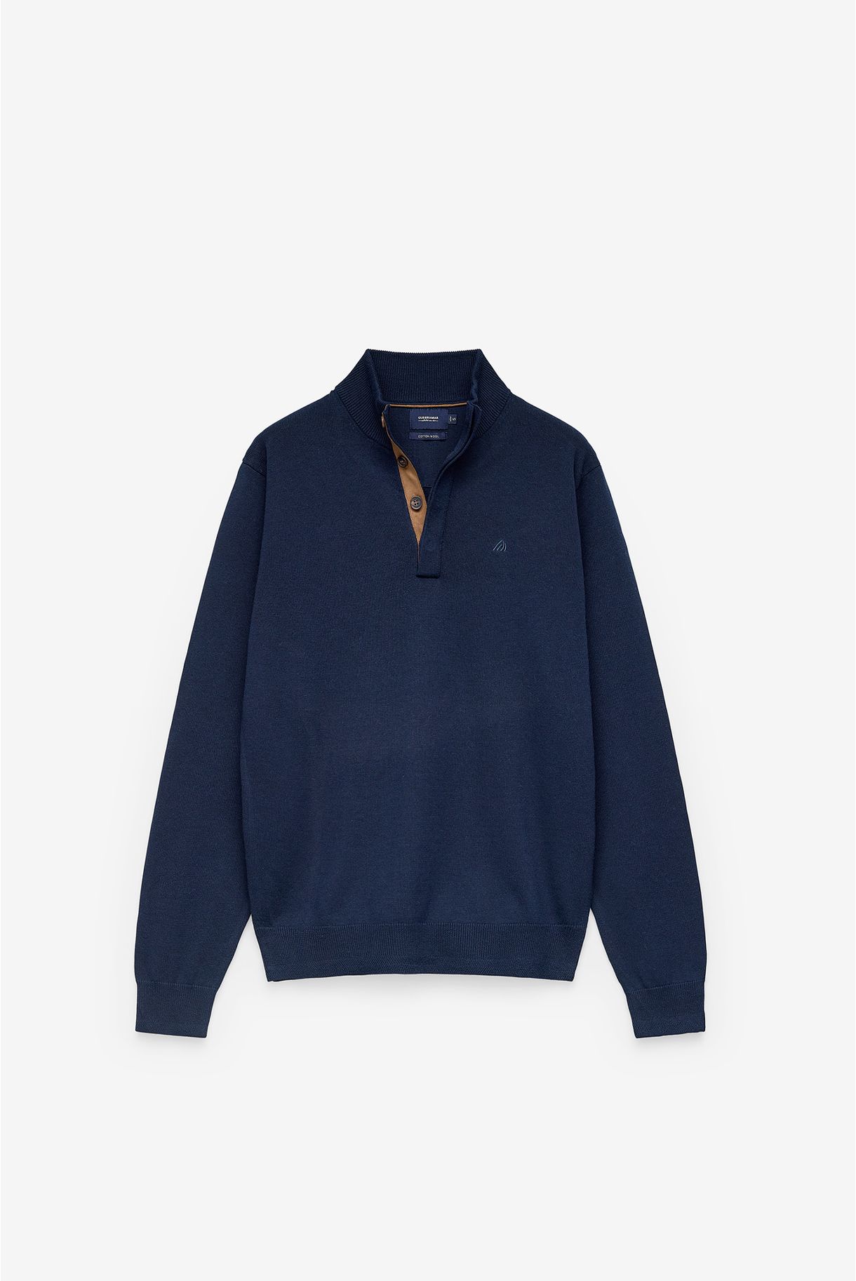 BASIC COTTON AND WOOL SWEATER