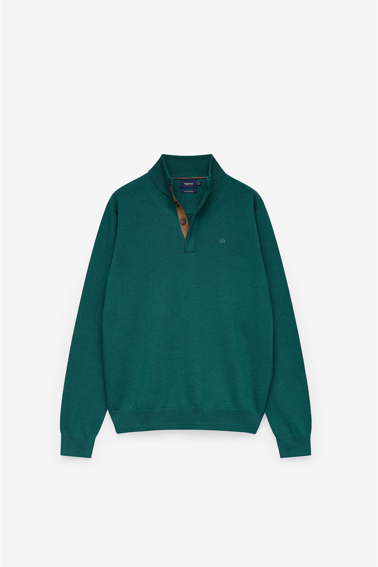 BASIC COTTON AND WOOL SWEATER