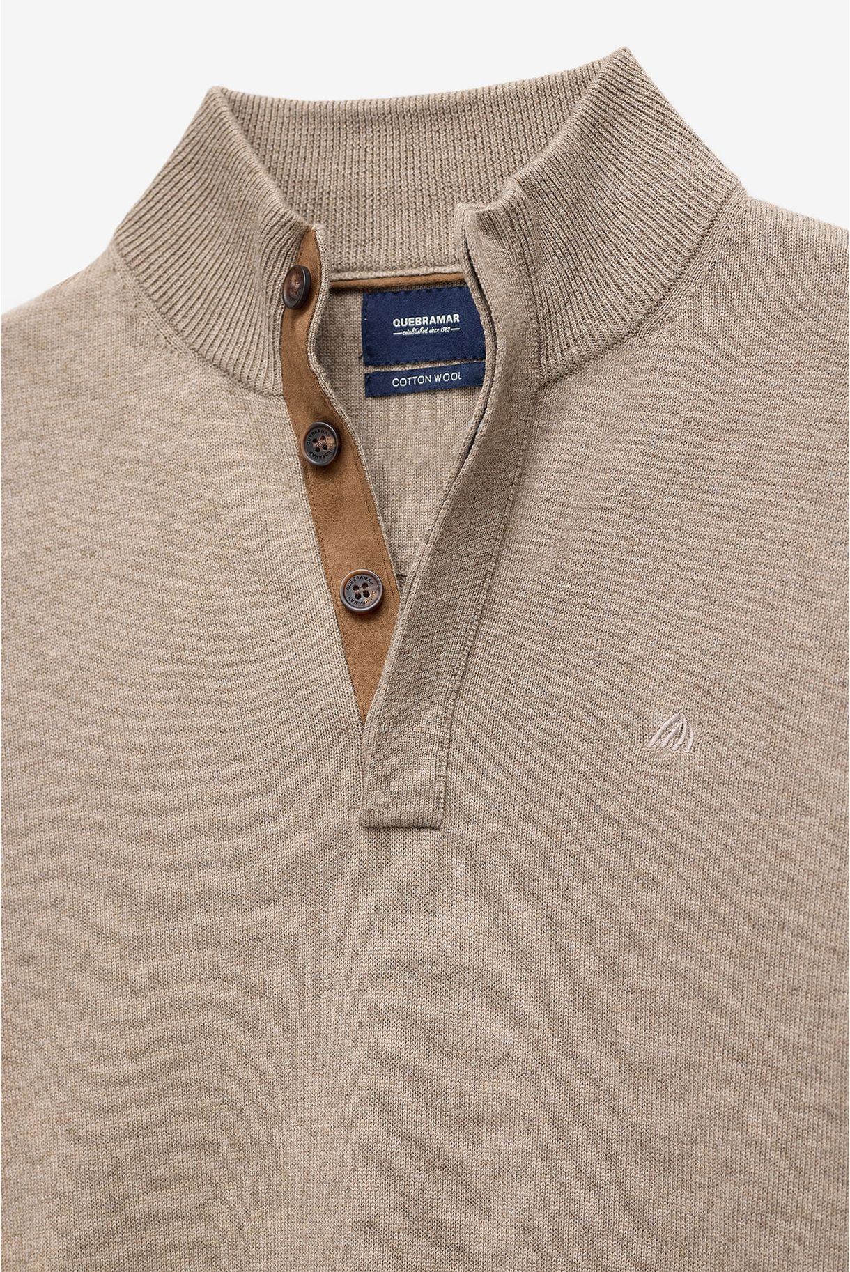 BASIC COTTON AND WOOL SWEATER