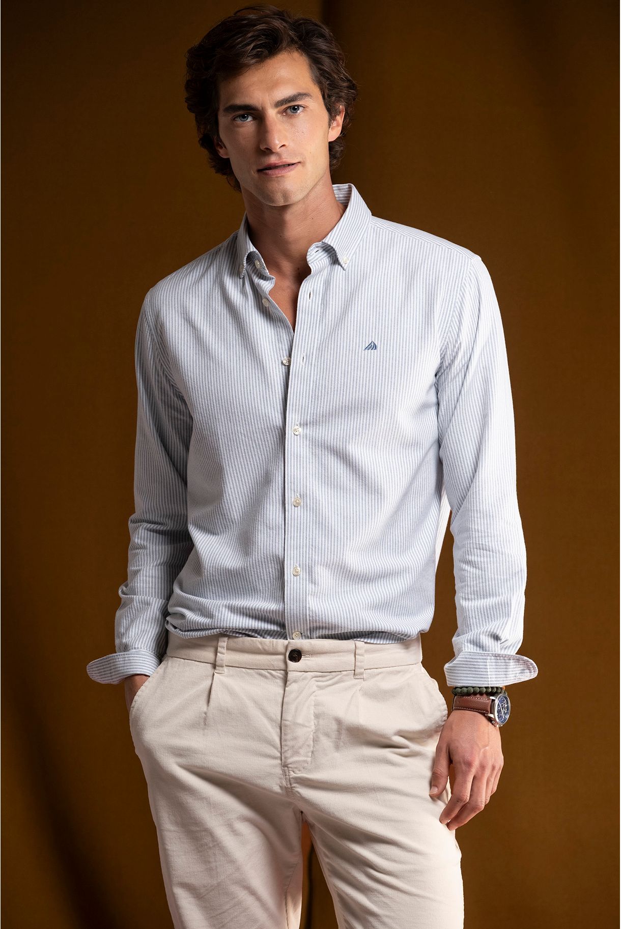 BASIC STRIPED OXFORD SHIRT