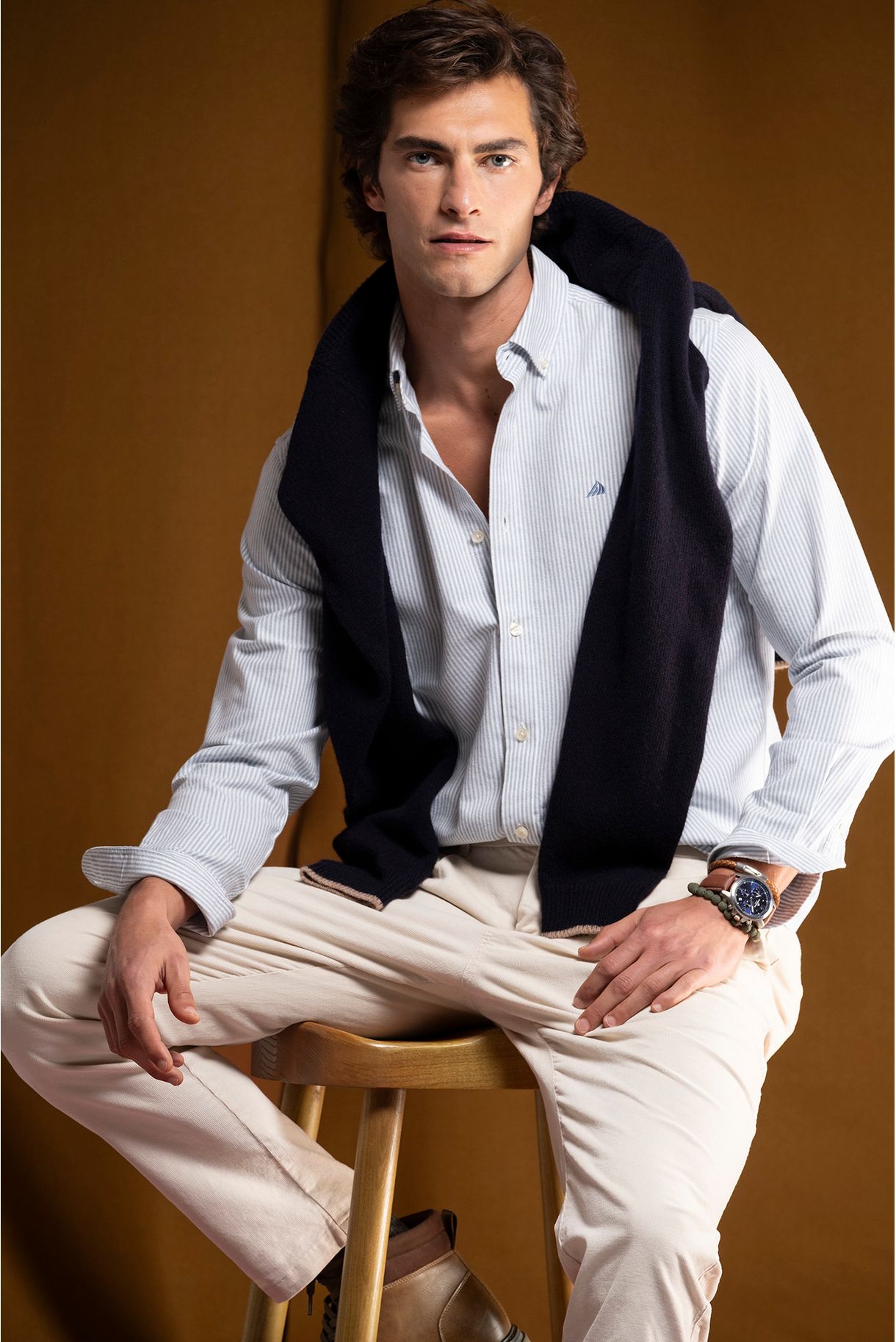 BASIC STRIPED OXFORD SHIRT