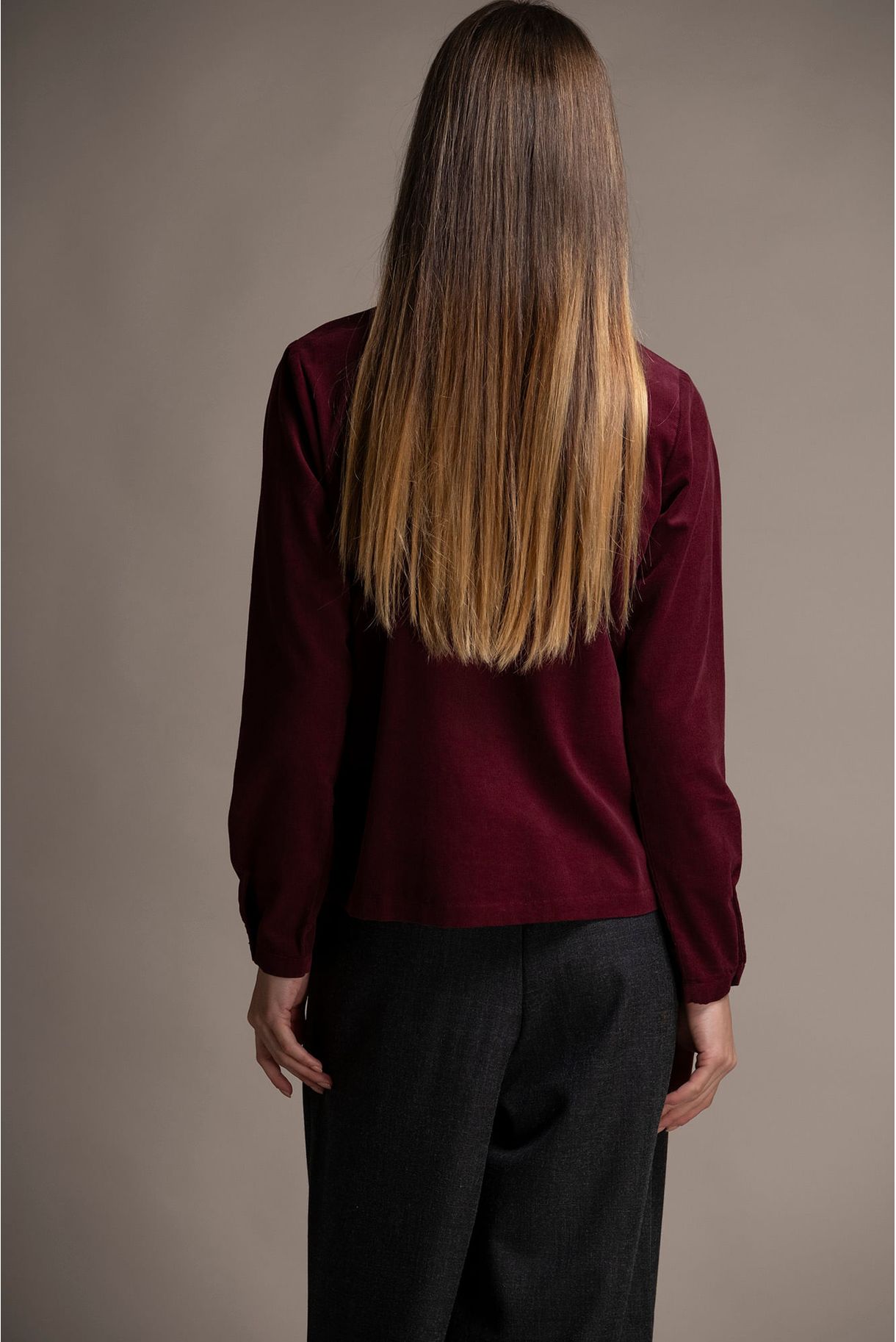 CAMISA BOMBAZINA COM FOLHO