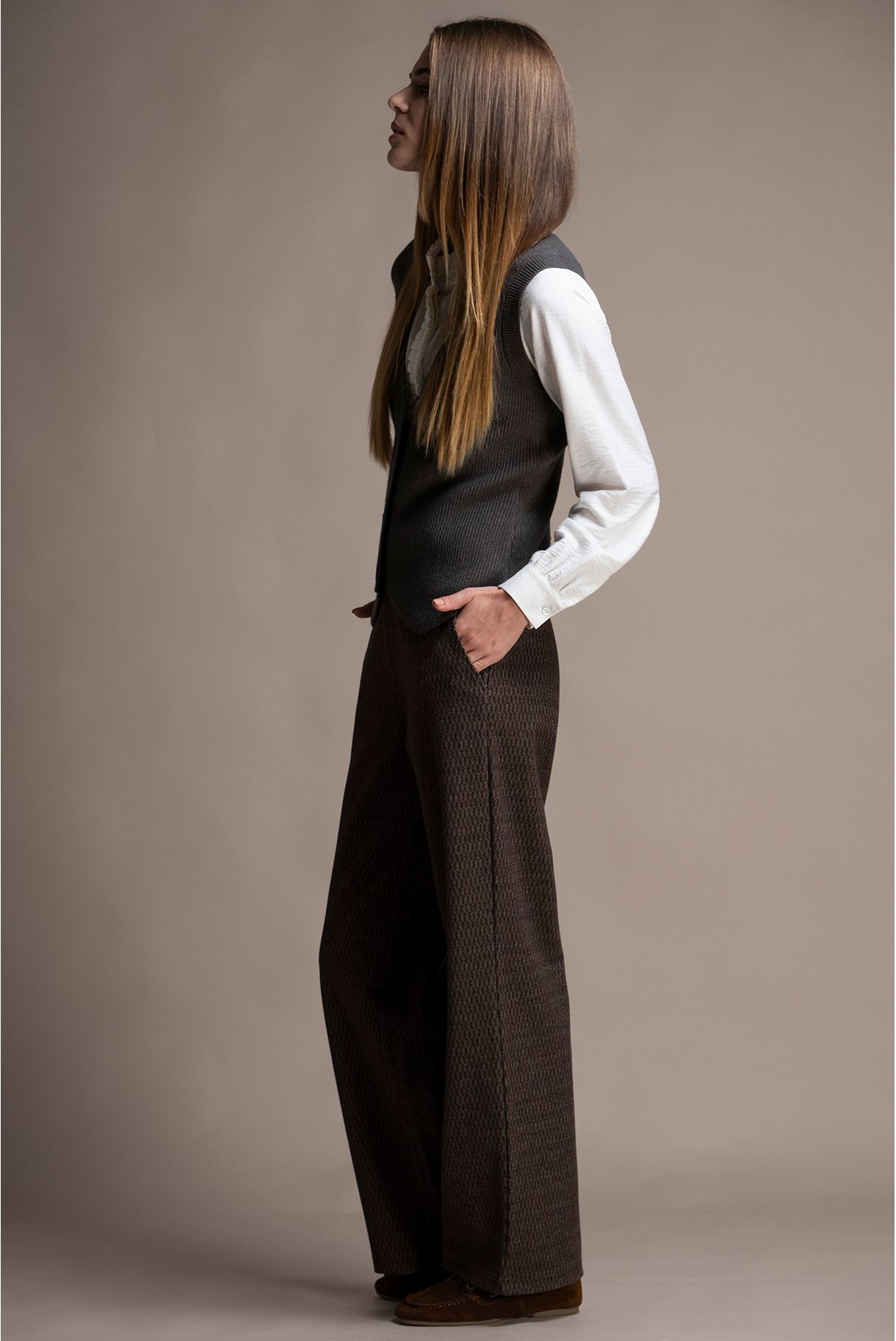 WIDE PANTS WITH GEOMETRIC PATTERN