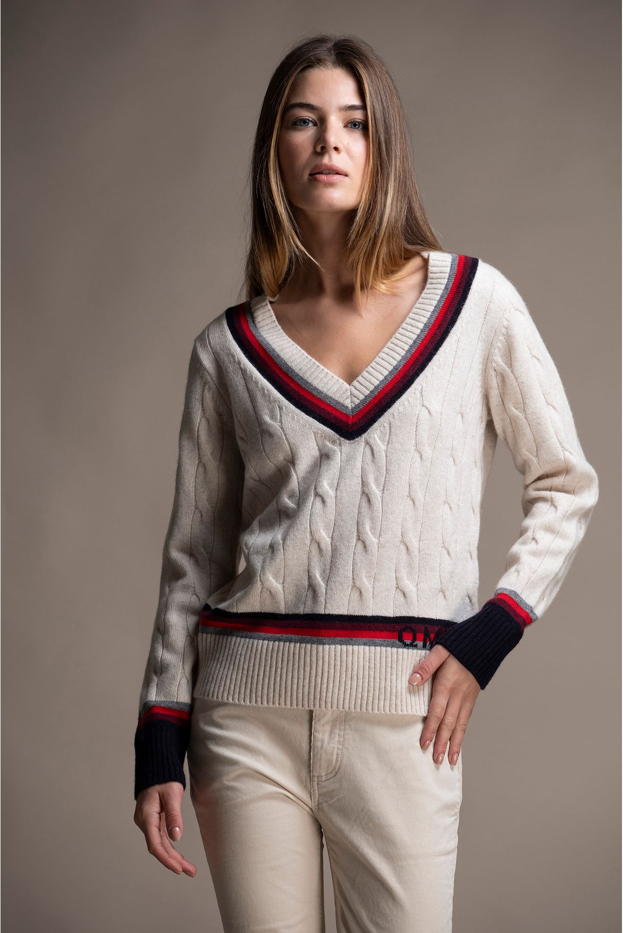 SWEATER WITH TWISTS IN WOOL