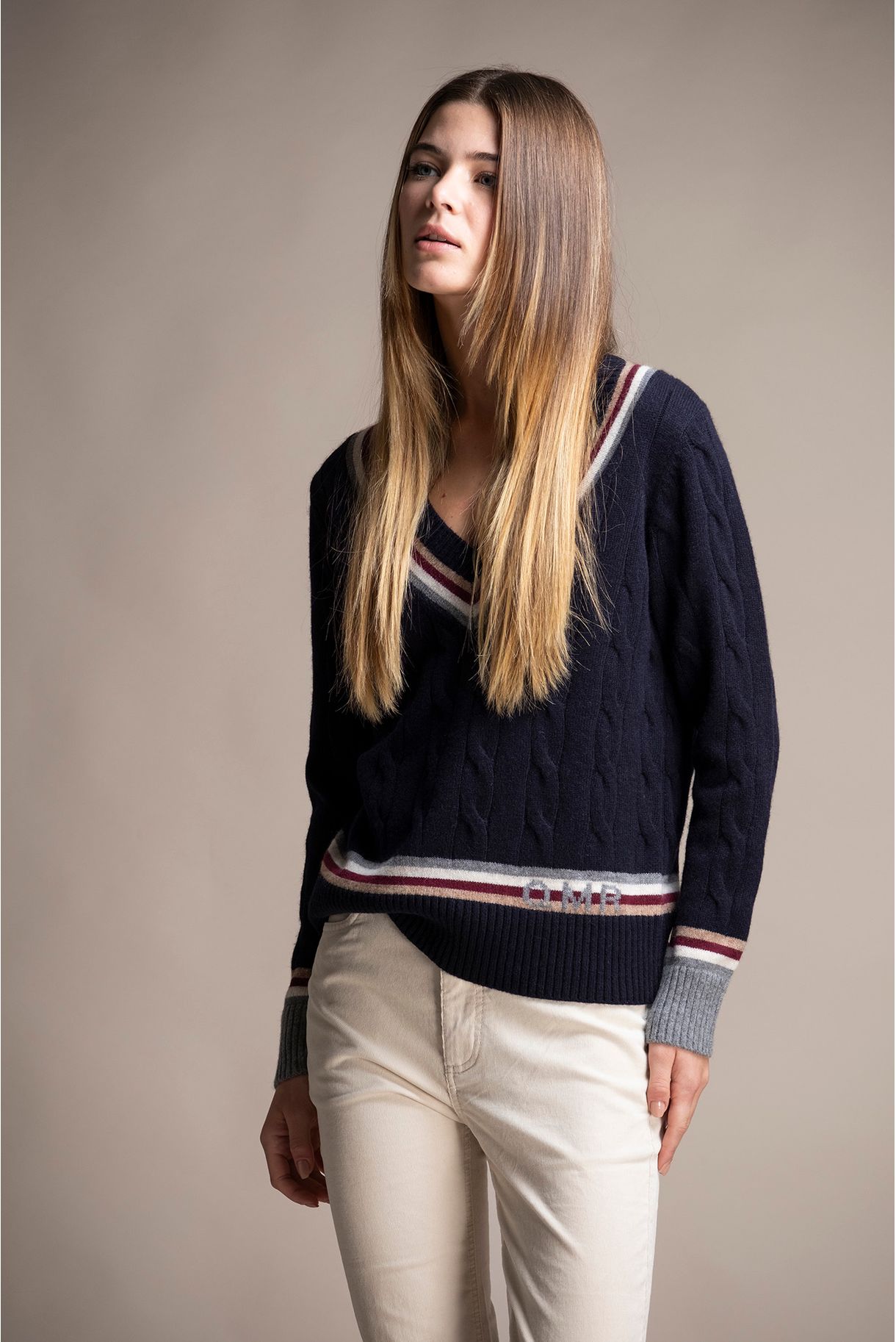SWEATER WITH TWISTS IN WOOL