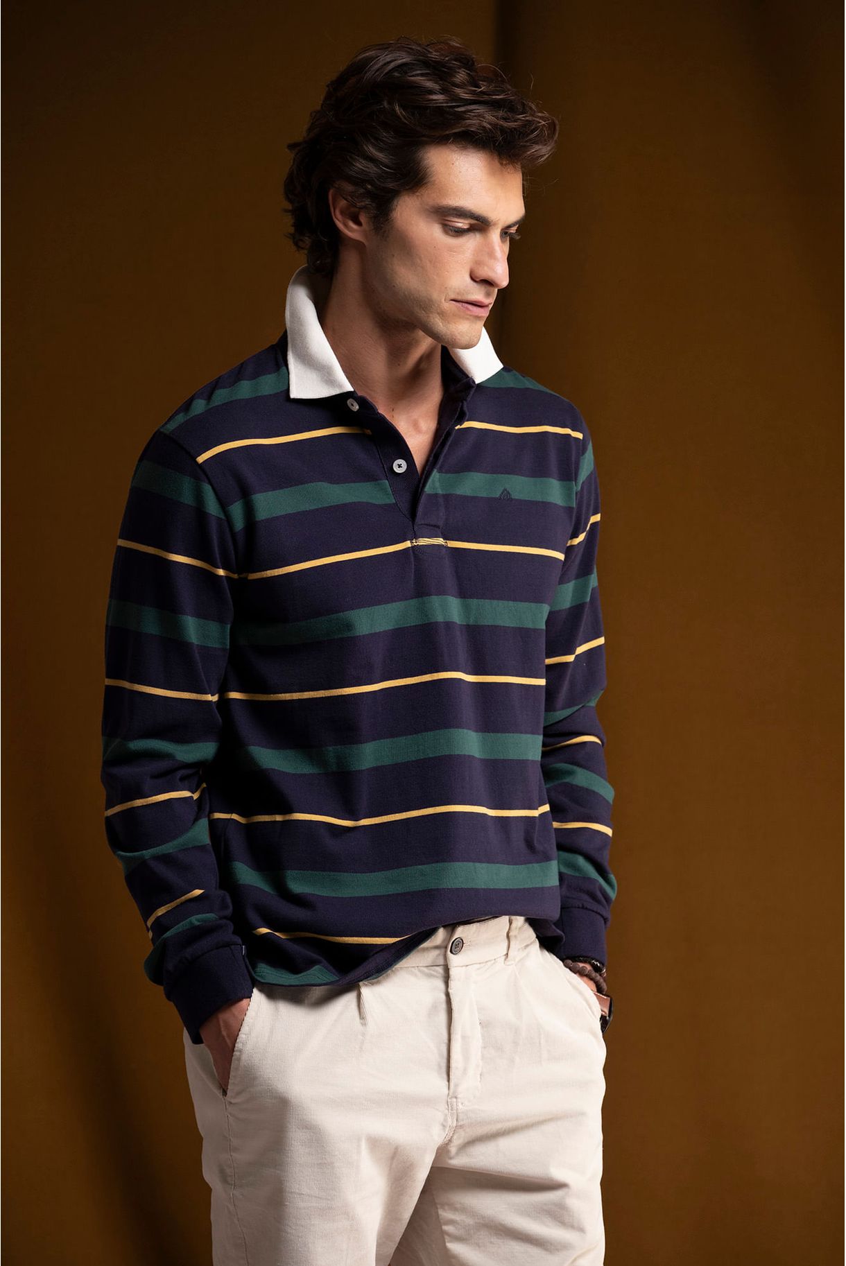 LONG SLEEVE RUGBY POLO