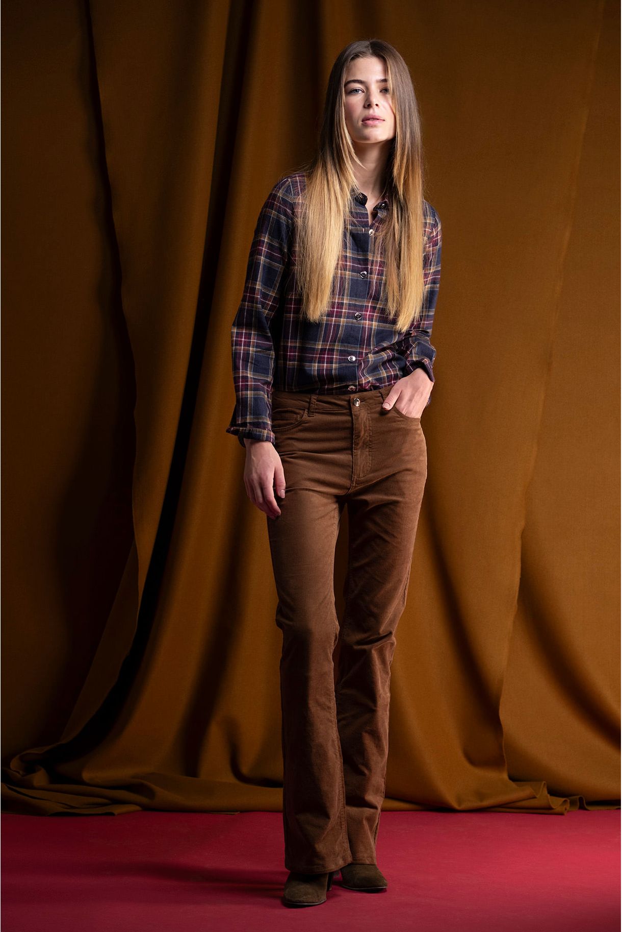 FLARE PANTS IN BOMBAZINE