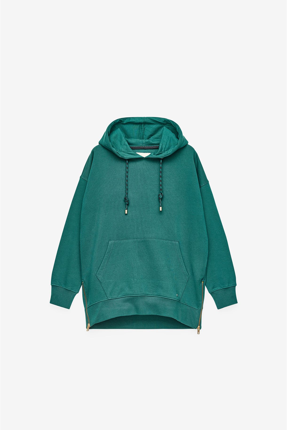 SWEATSHIRT COMPRIDA COM FECHOS