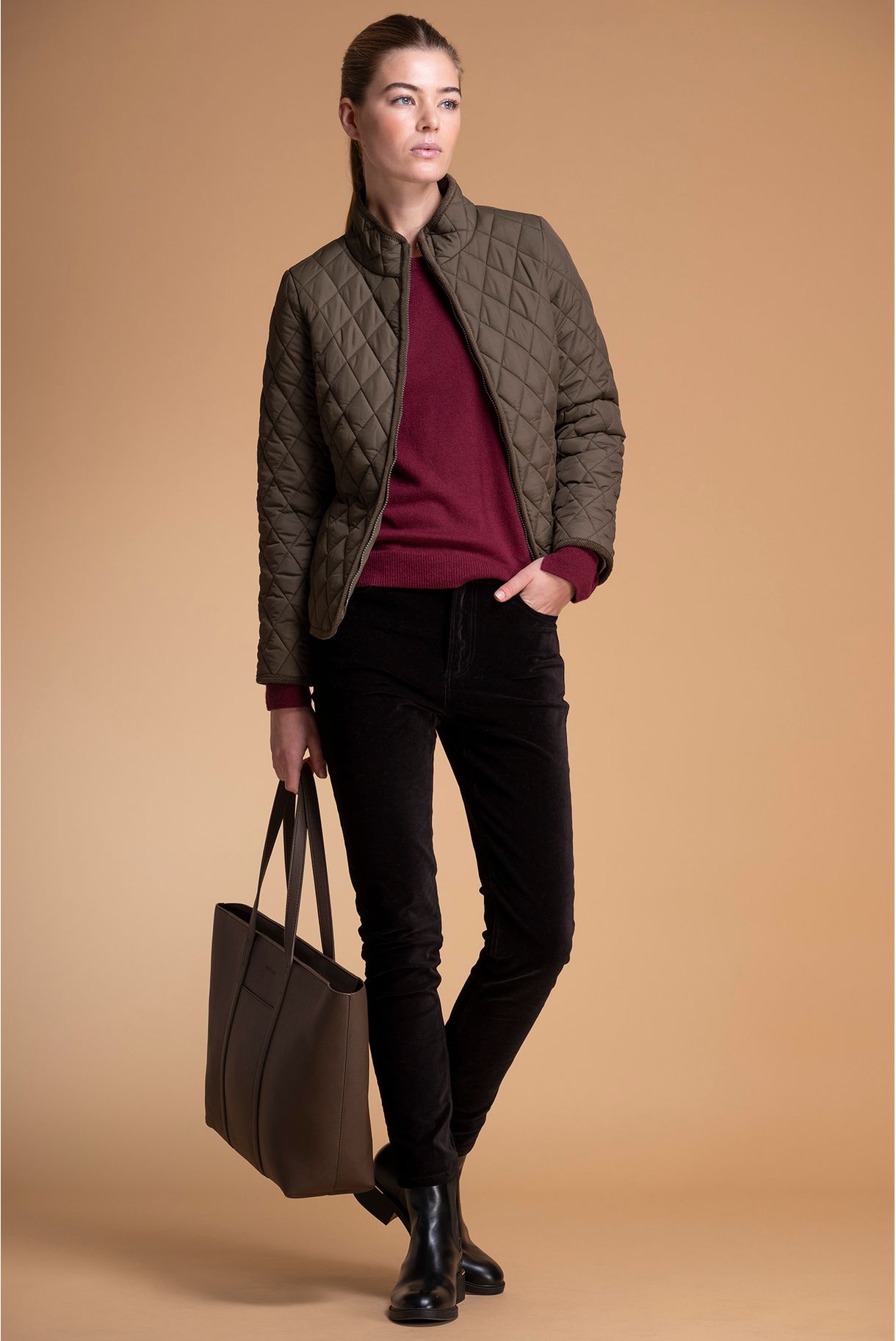 PADDED JACKET WITH STAND-UP COLLAR