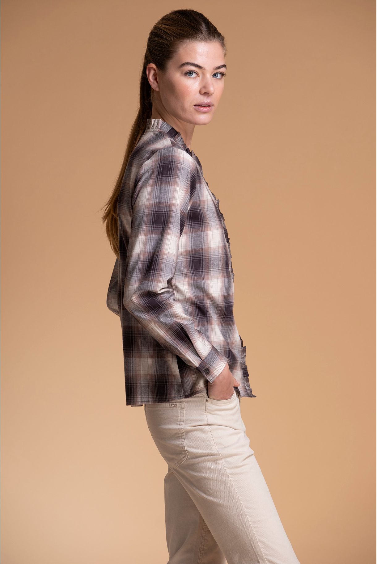 CAMISA COM GOLA MAO EM XADREZ