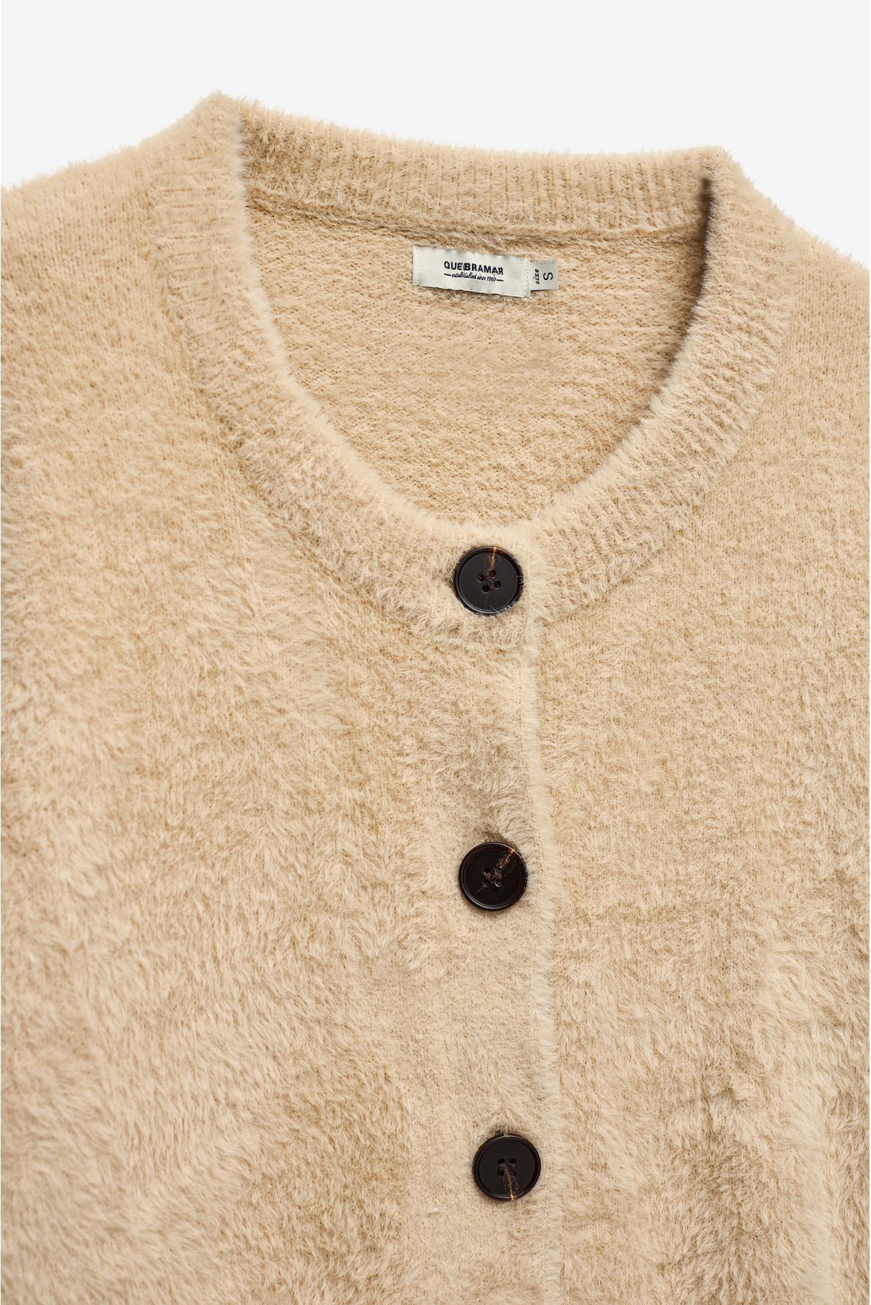 KNITTED COAT WITH FUR EFFECT